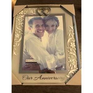 Brand New Malden Glass Our Anniversary 5X7 Frame